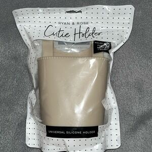 Ryan & Rose Cutie Holder Tan Universal Silicone Holder Keys, Phones, H2O Bottles